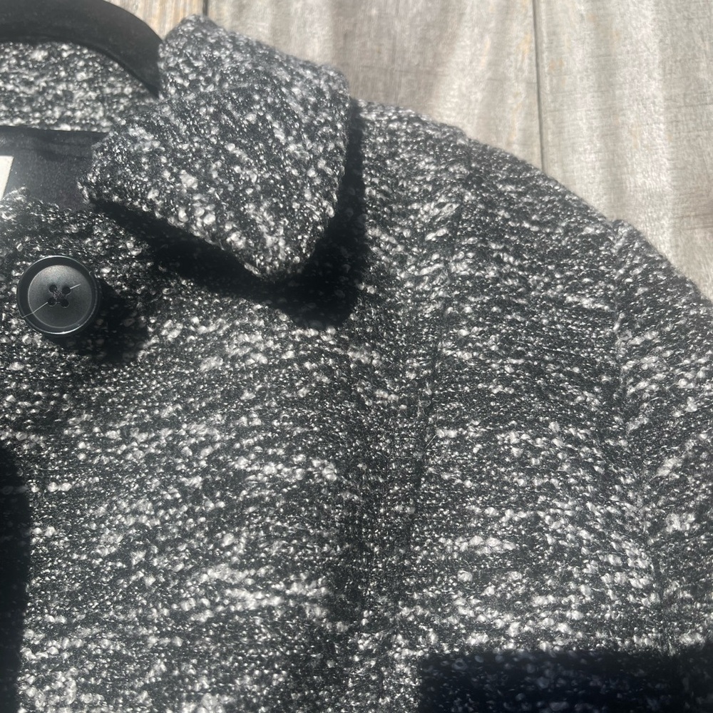 J. Crew Black and Gray Car Coat / Winter Size 4 - Picture 5 of 16